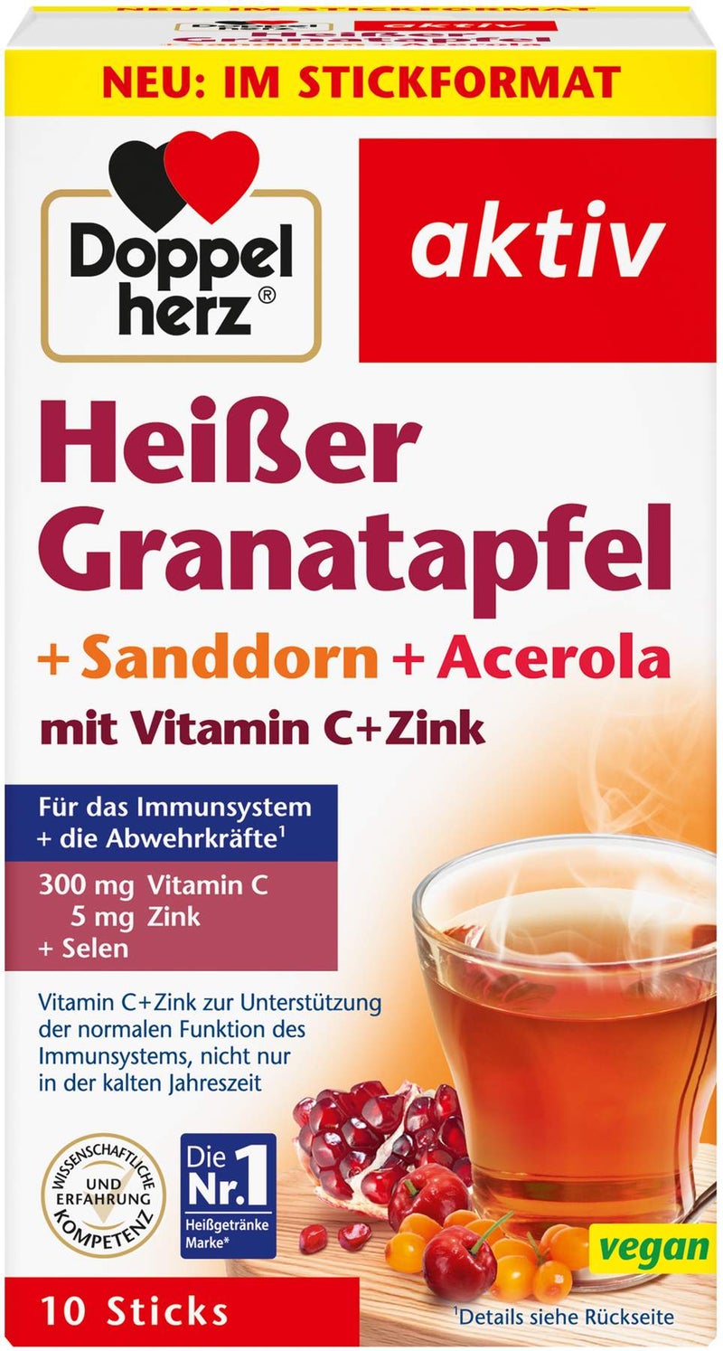 Doppelherz Aktiv Heißer Granatapfel+sanddorn+acerola  10 Beutel