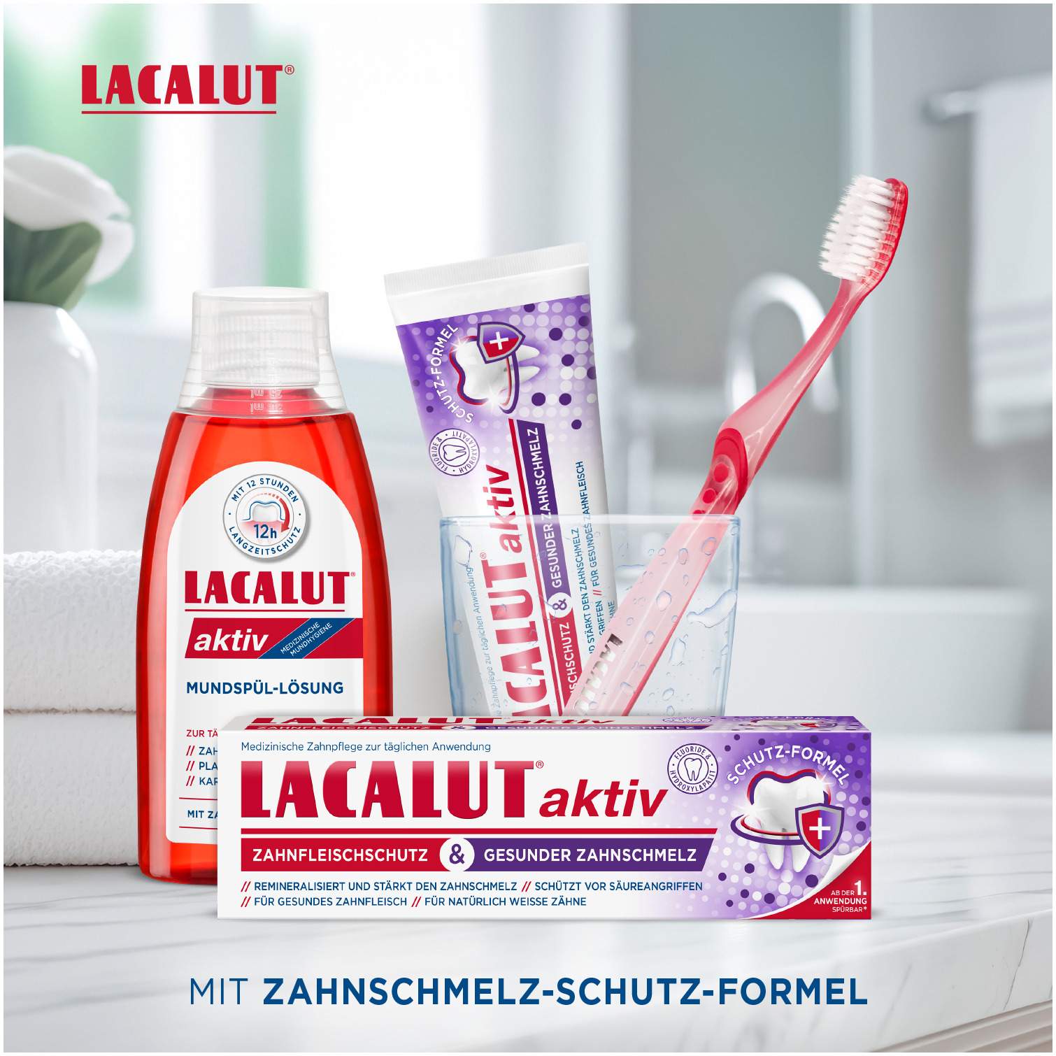 Lacalut aktiv Zahnfleischschutz & gesunder Zahnschmelz 75 ml