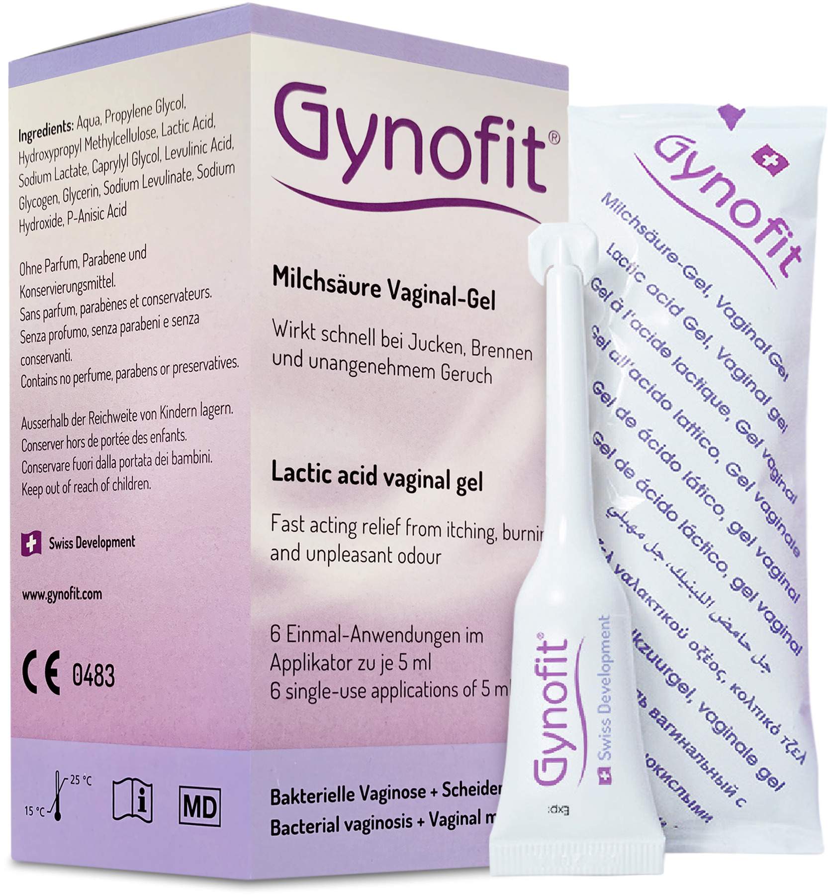 Gynofit Vaginalgel Mit Milchsäure 6 X 5 ml Gel