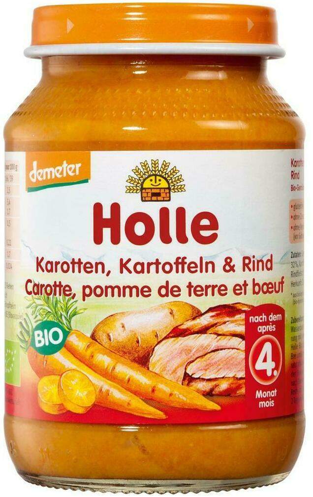 Holle Karotten Kartoffeln und Rind 190 G Brei