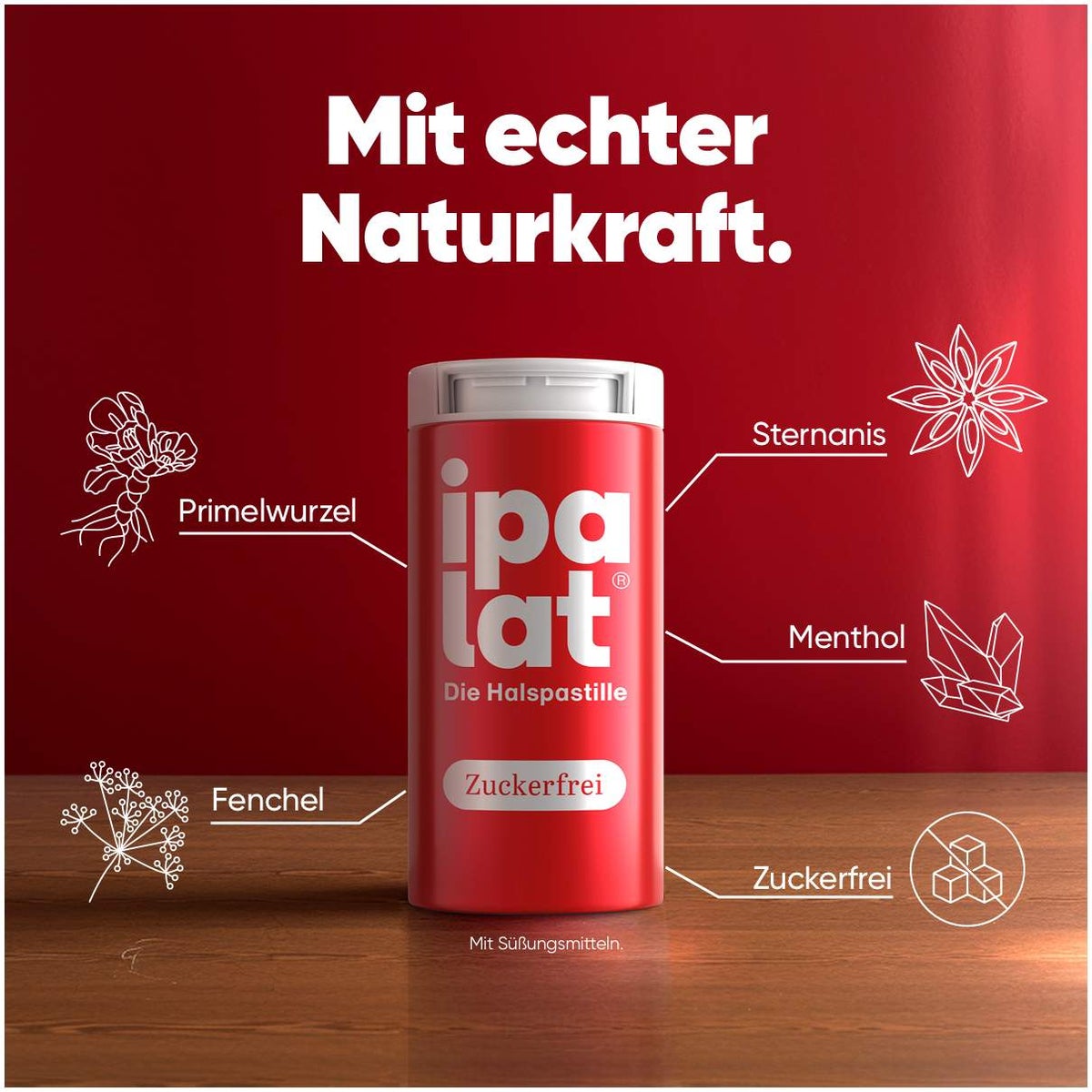 Ipalat Halspastillen zuckerfrei mentholfrisch 120 Pastillen