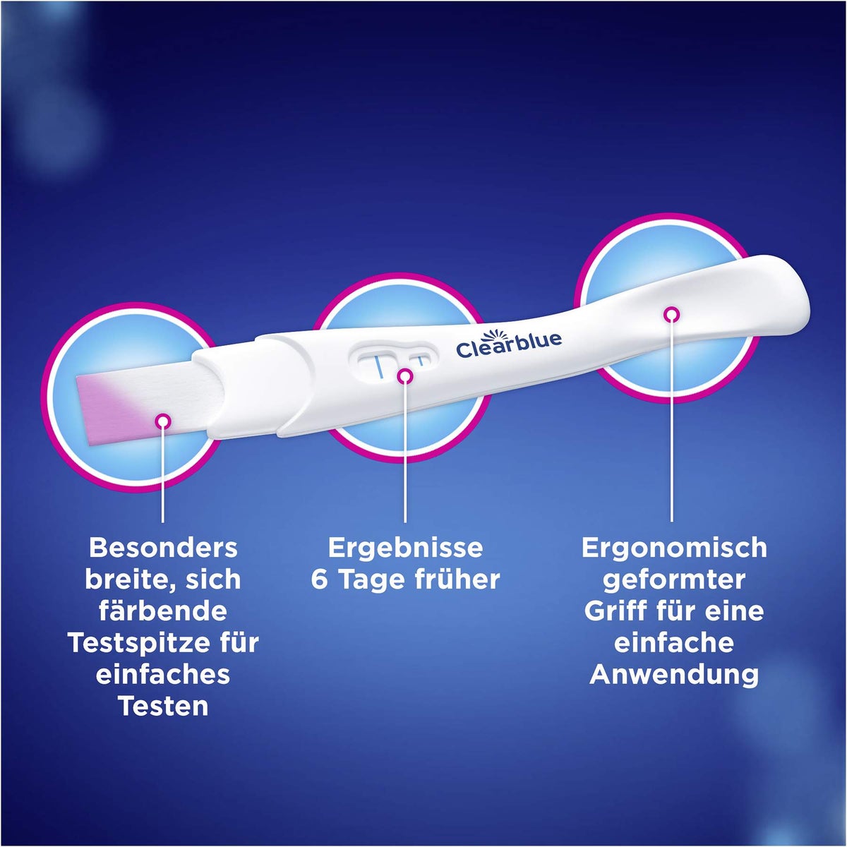 Clearblue Schwangerschaftstest frühe Erkennung 5 Tests