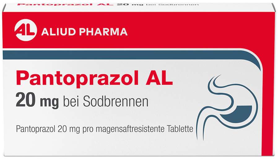 Pantoprazol Al 20 mg bei Sodbrennen 14 magensaftresistente Tabletten