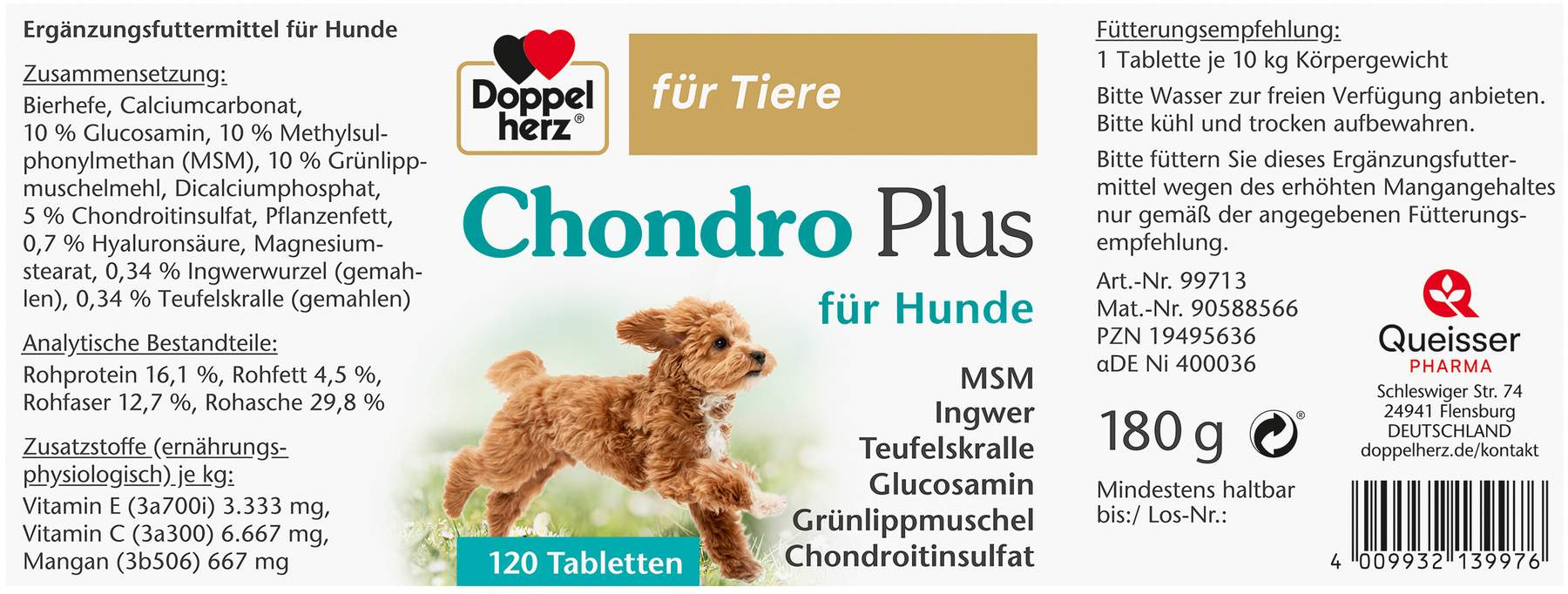 Doppelherz Für Tiere Chondro Plus Für Hunde 120 Tabletten