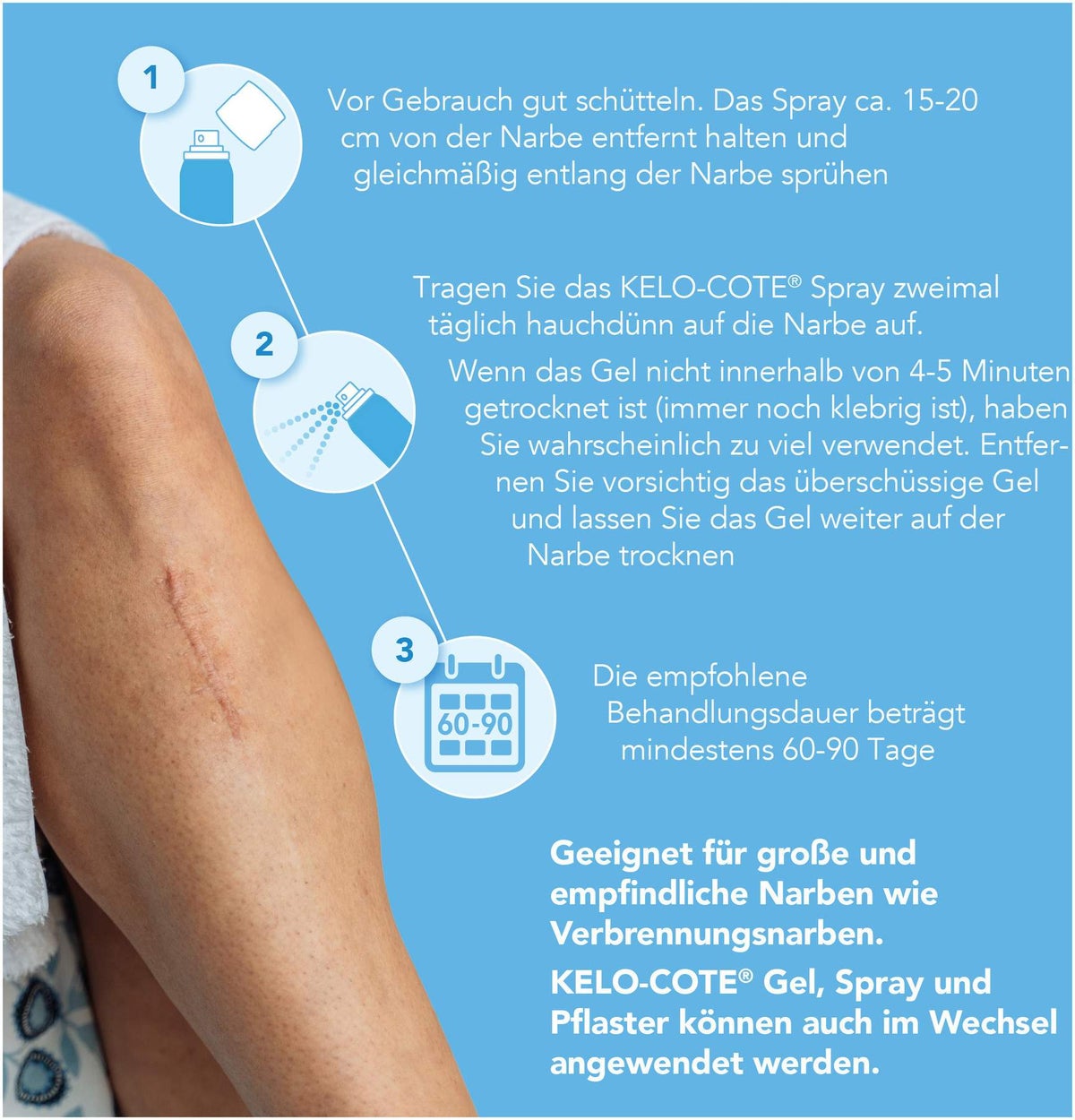 Kelo-Cote Spray Silikonspray zur Behandlung von Narben