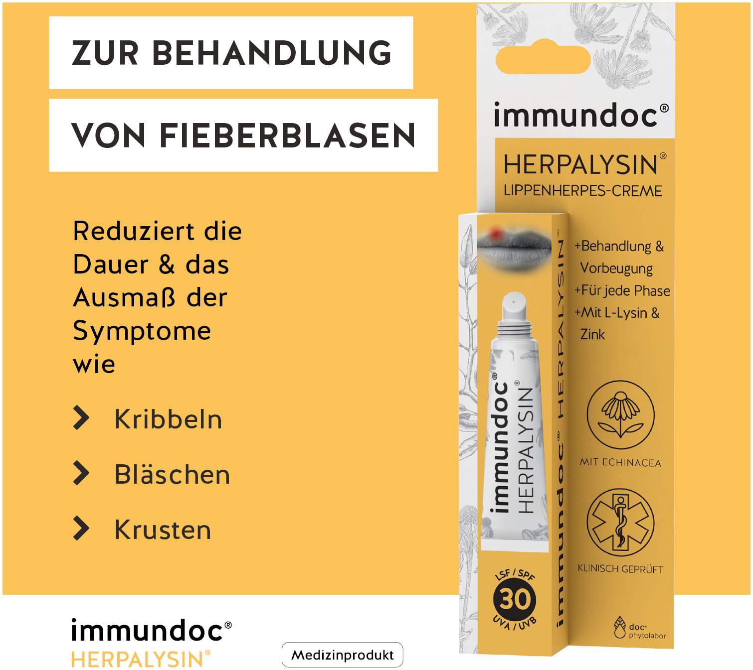 Immundoc Herpalysin Lippenherpes-Creme 7 ml