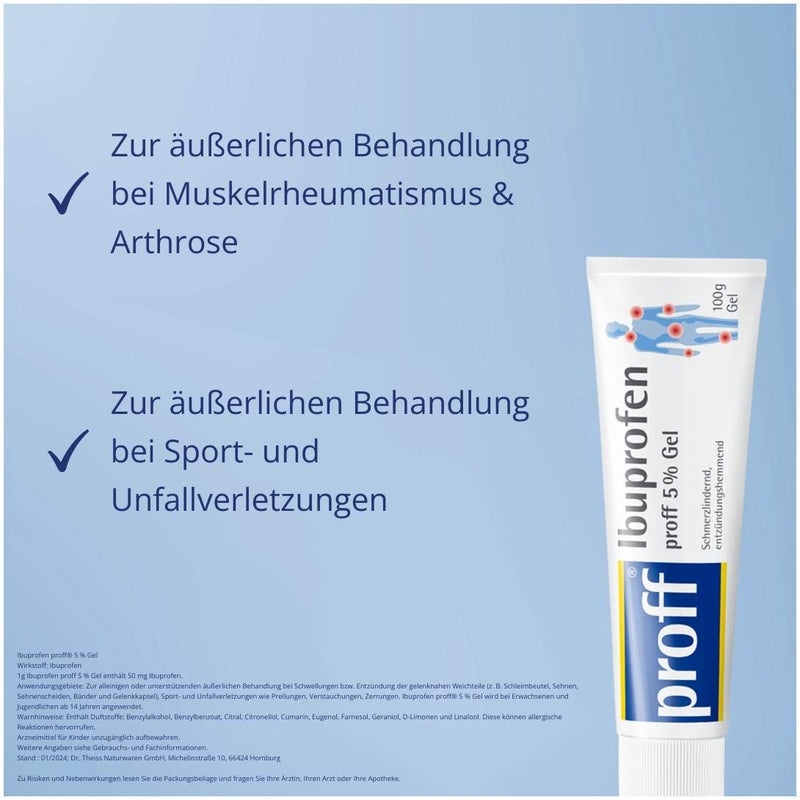 Ibuprofen proff 5% Gel 100 g