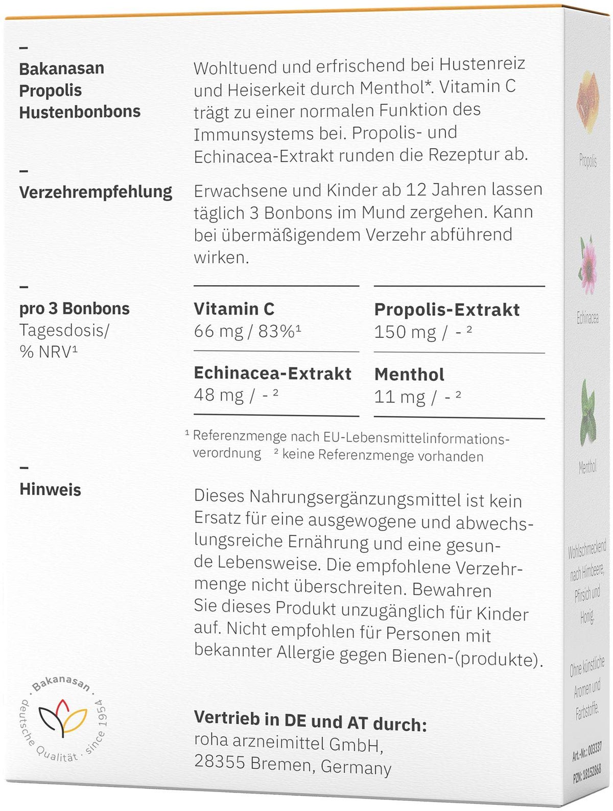 Bakanasan Propolis Hustenbonbons 24 Stück