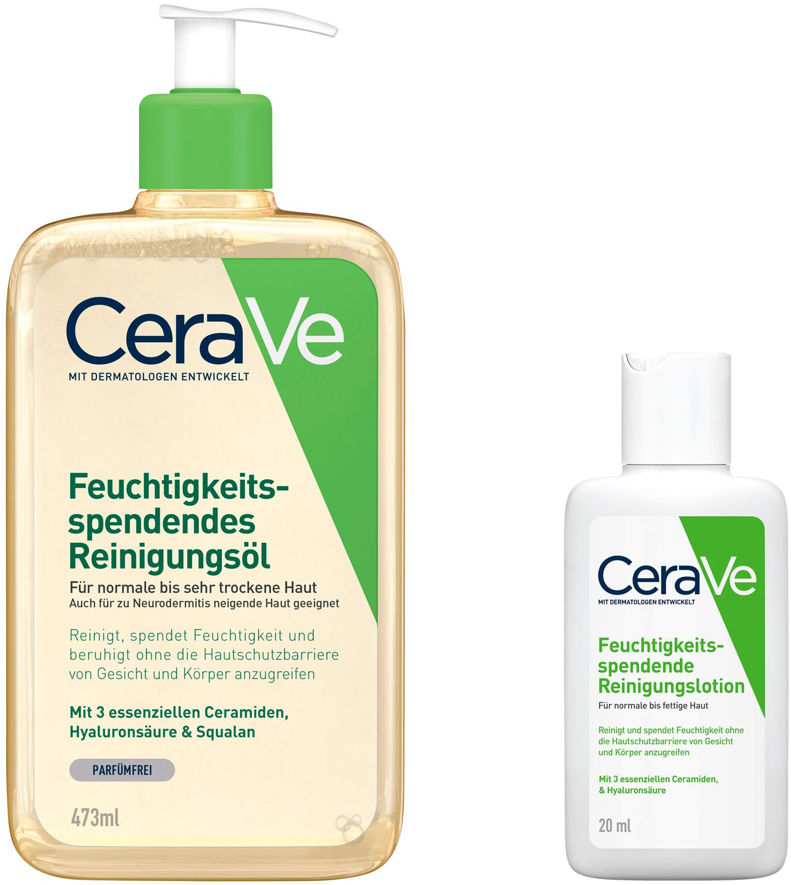 CeraVe Reinigungsöl 473 ml + gratis CeraVe feuchtigkeitsspendende Reinigungslotion 20 ml
