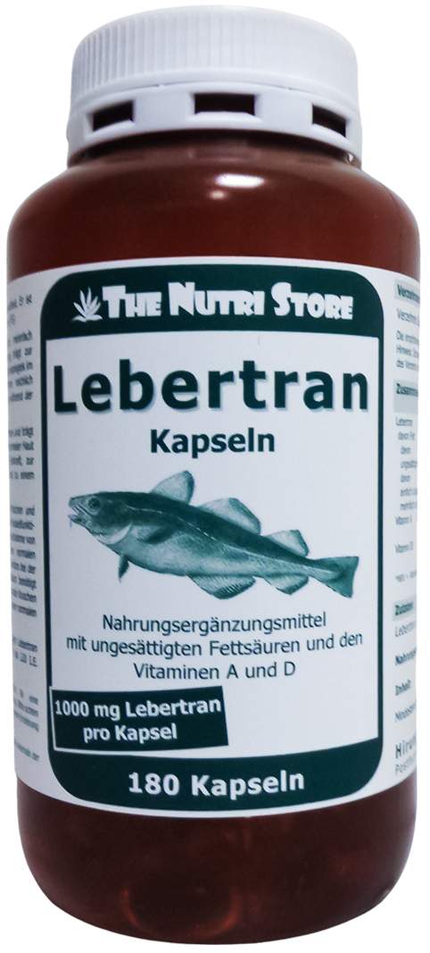 Lebertrann 1000 mg Kapseln  180 Stück