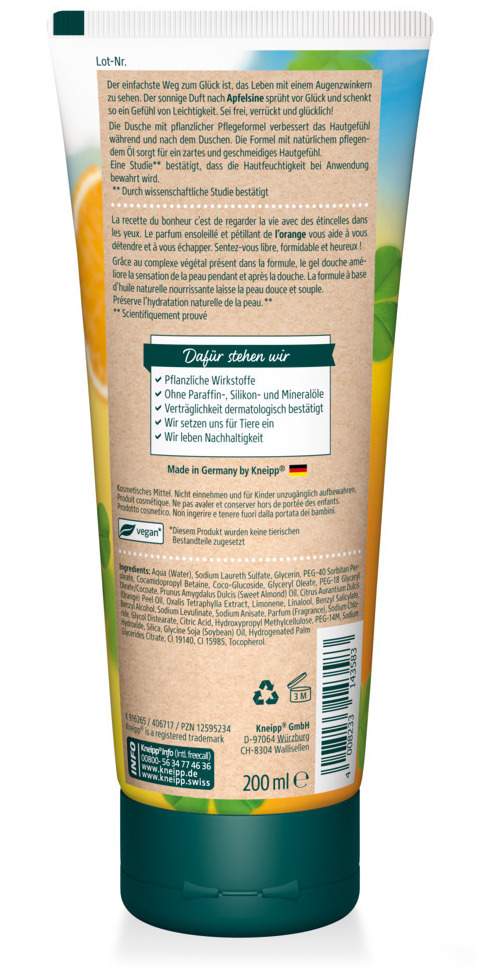 Kneipp Aroma Pflegedusche  Sei frei, verrückt und glücklich  200 ml