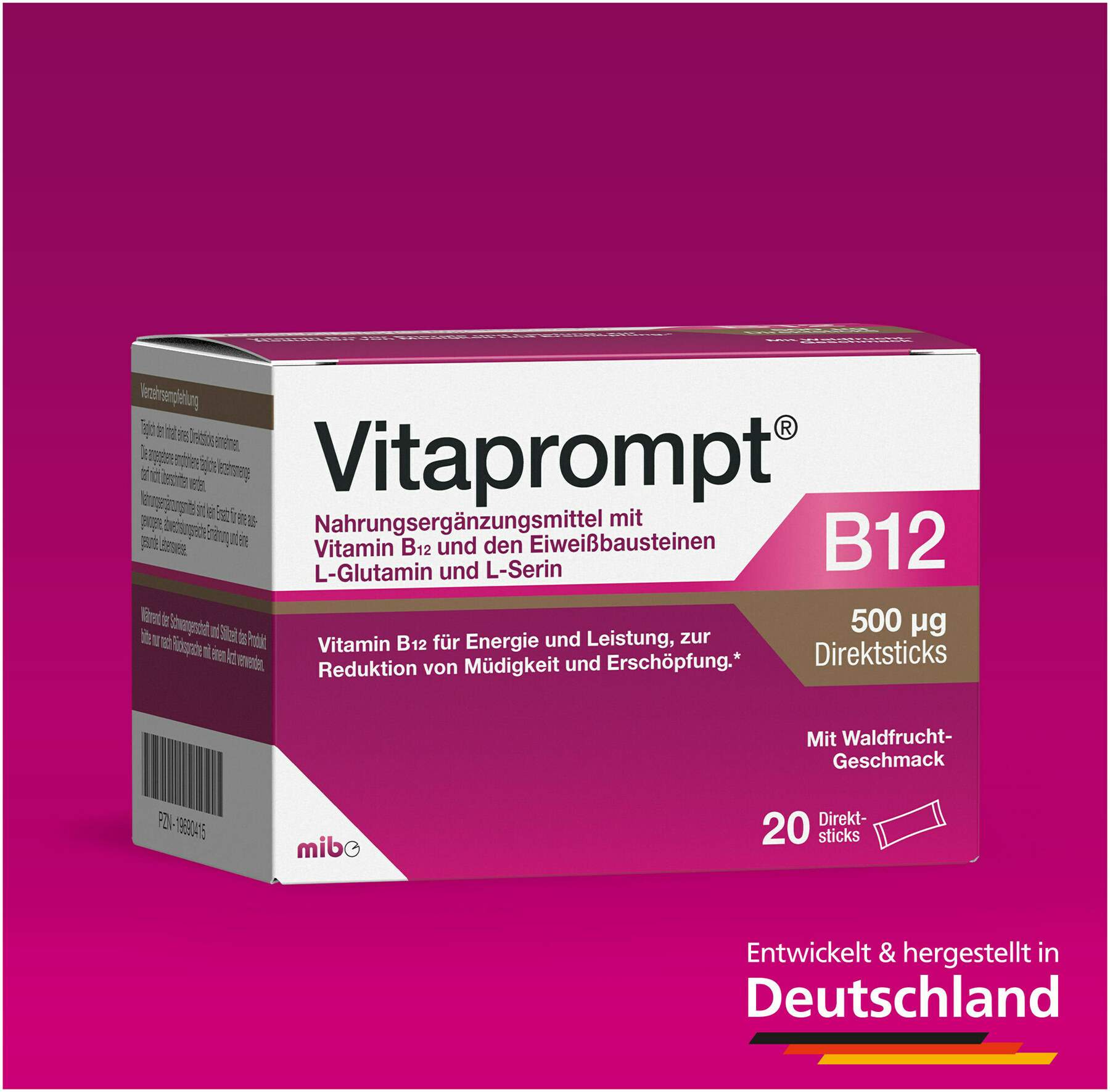 Vitaprompt B12 500 µg Direktsticks 20 Stück