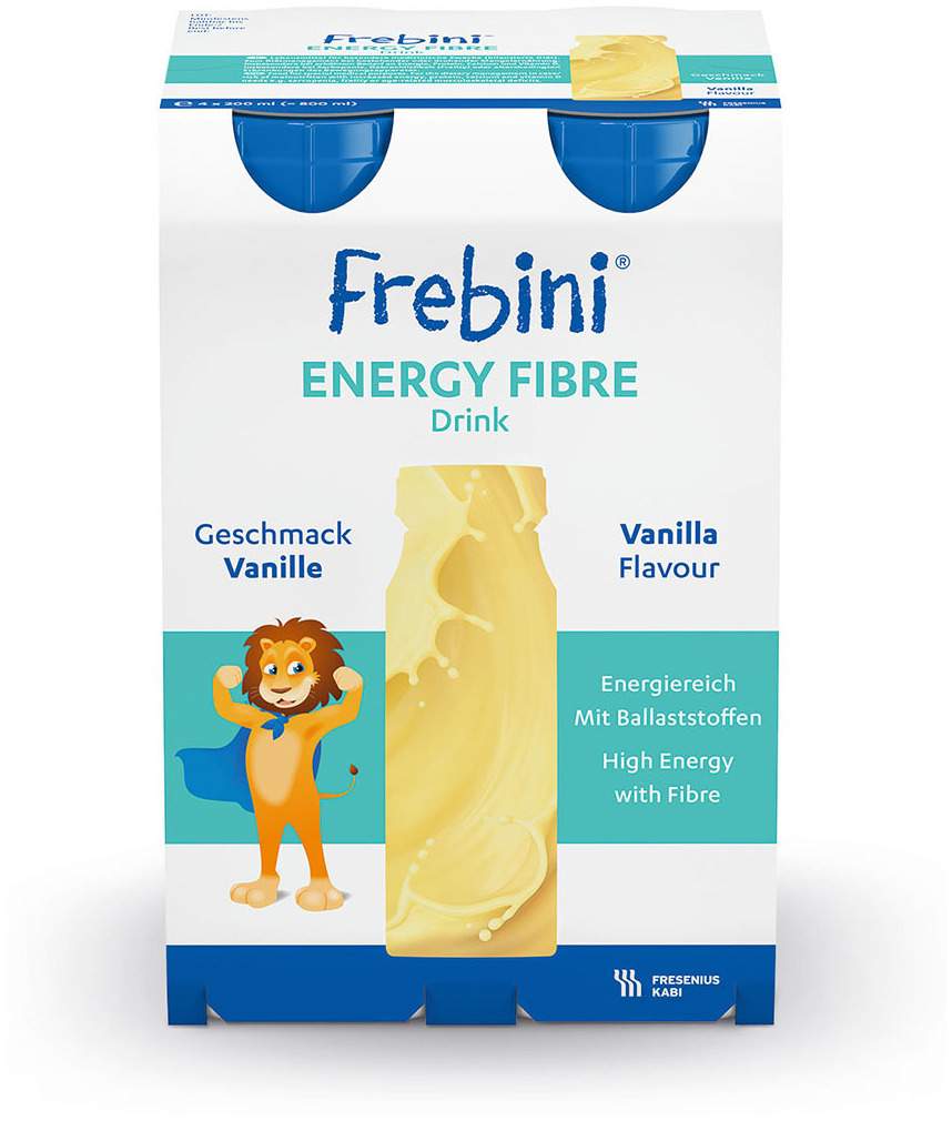 Frebini Energy Fibre Vanille Trinkflasche 6x4x200 ml Flüssigkeit