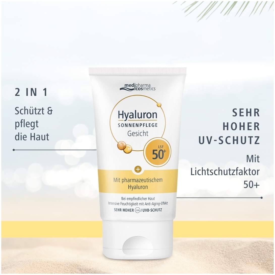 medipharma cosmetics Hyaluron Sonnenpflege Gesicht LSF 50+ 50 ml Creme