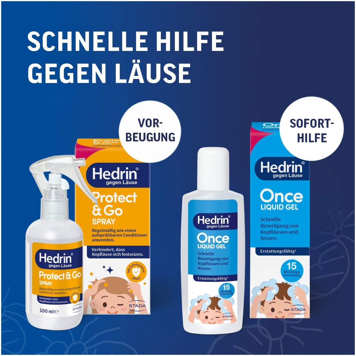Hedrin Protect & Go Spray 100 ml + Once Liquid Gel 100 ml