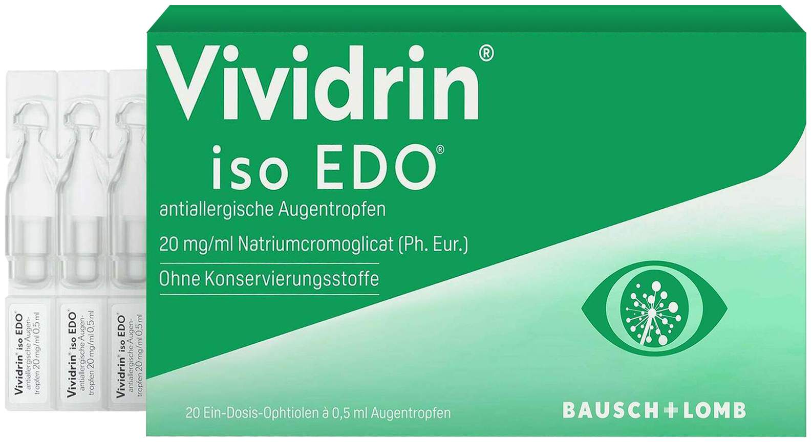 Vividrin iso EDO 2 x antiallergische Augentropfen 20 x 0,5 ml