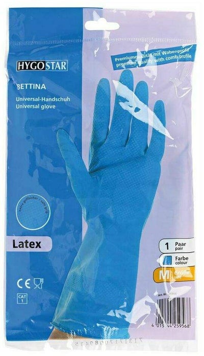 Universal-Handschuhe Bettina L blau Latex 1 Paar