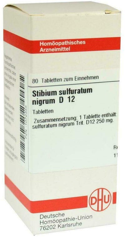 Dhu Stibium Sulfuricum Nigrum D12 80 Tabletten