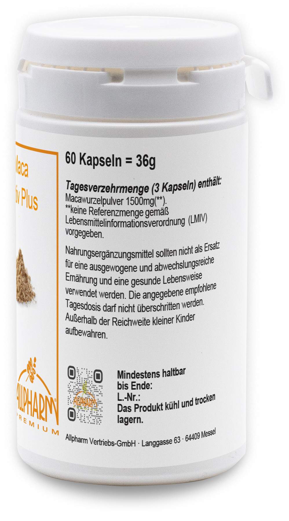 Maca Aktiv Plus Kapseln 60 Stück
