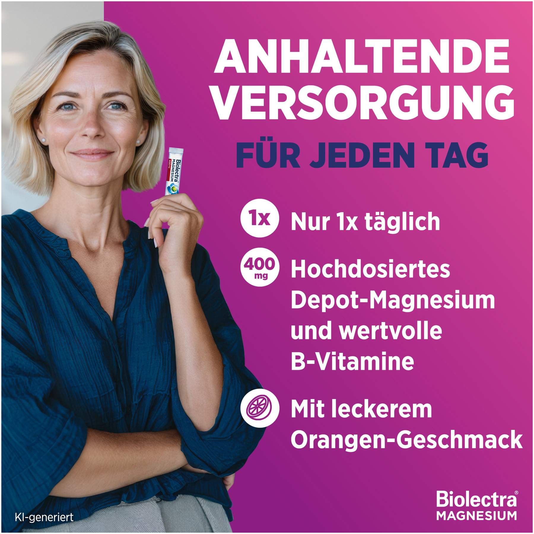 Biolectra Magnesium 400 mg Nerven & Muskeln Vital 60 Beutel
