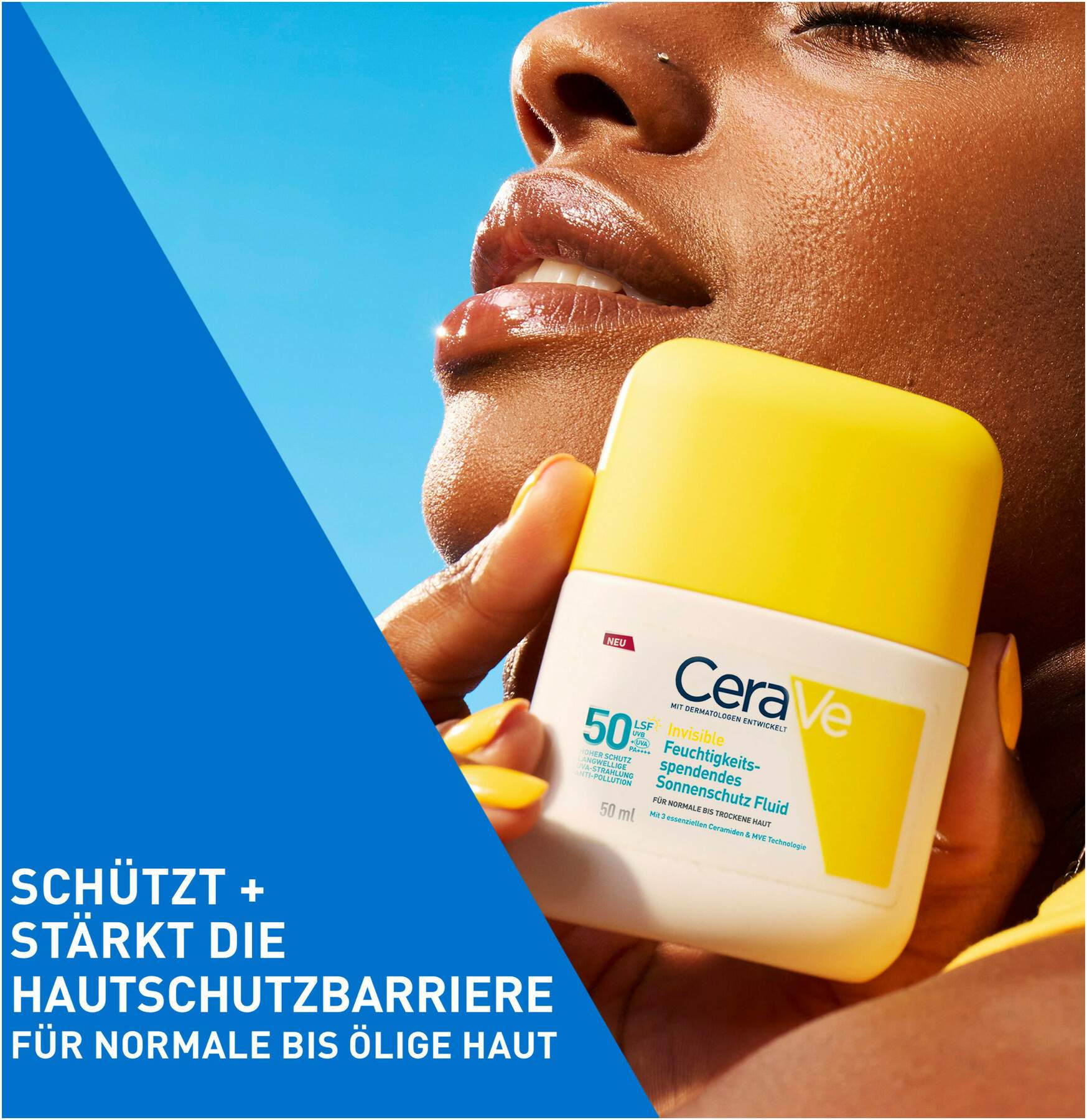 CeraVe Invisible Feuchtigkeitsspendendes Sonnenschutz Fluid LSF50 50 ml