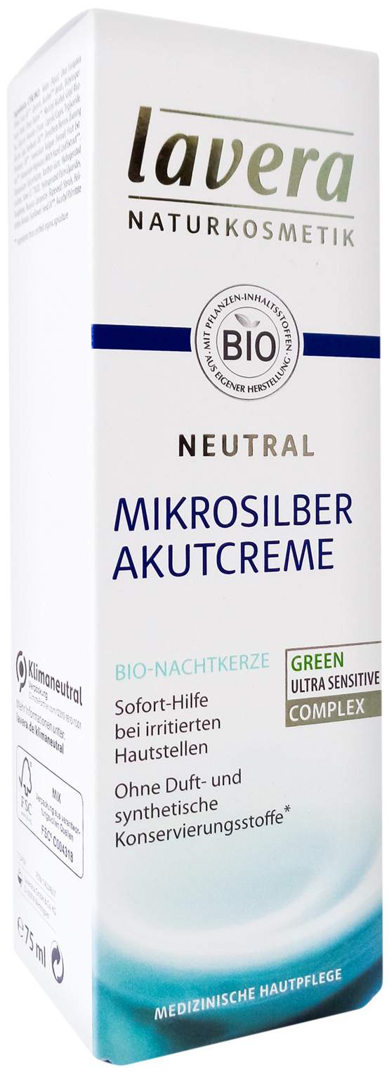 Lavera Neutral Akutcreme Mit Mikrosilber 75 ml
