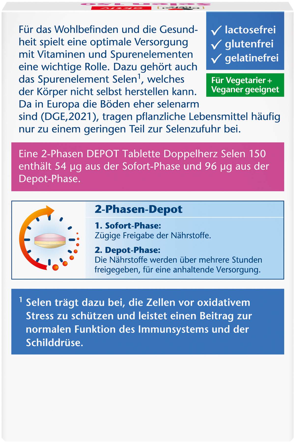 Doppelherz aktiv Selen 150 2-Phasen Depot 45 Tabletten