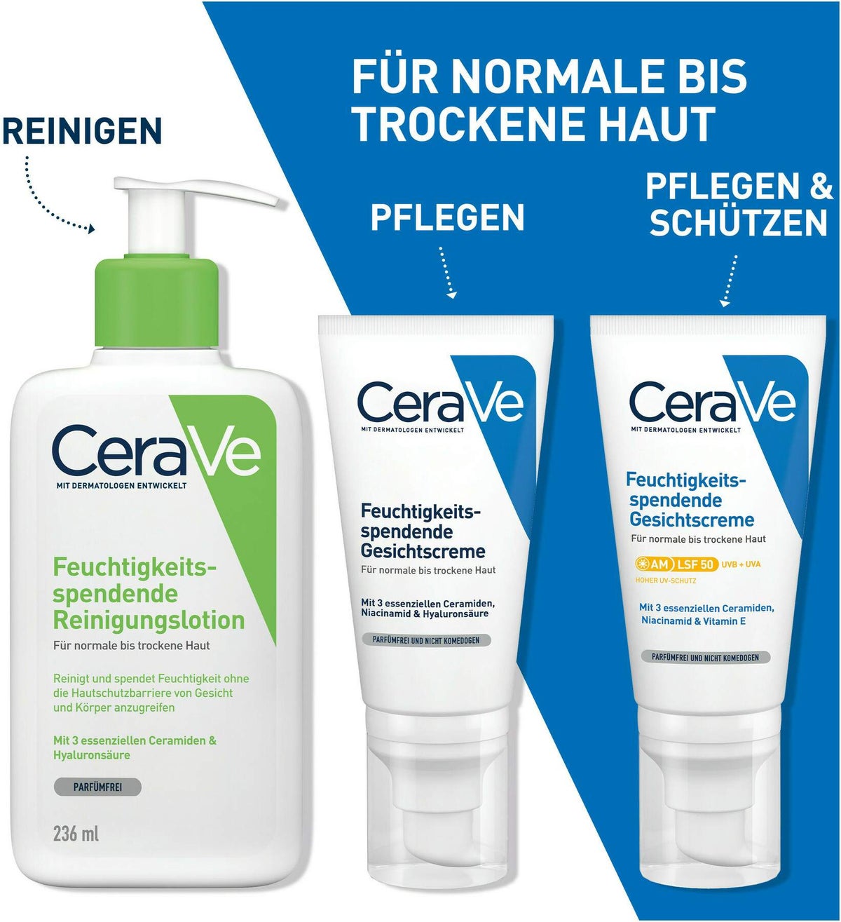 CeraVe Feuchtigkeitsspendende Gesichtscreme LSF 50 52 ml
