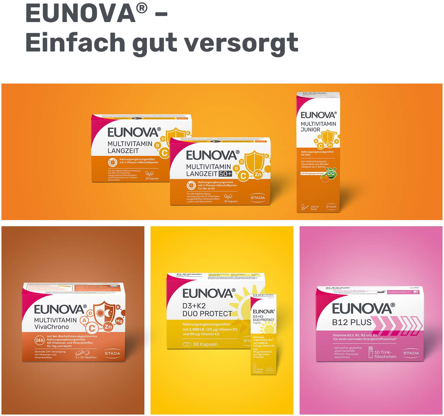 Eunova DuoProtect D3 + K2 4000 I.E. 90 Kapseln