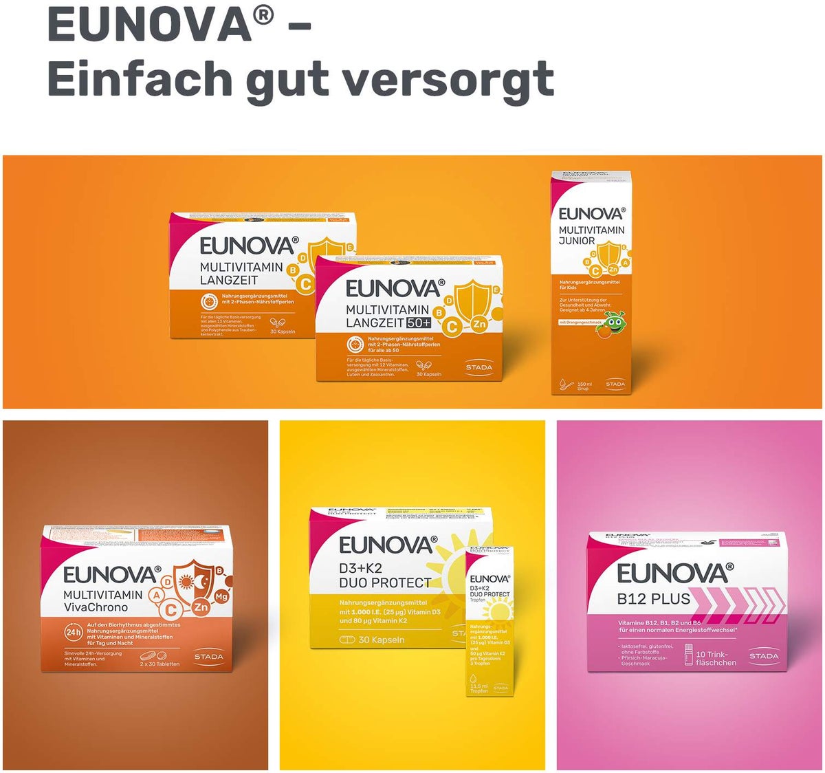 Eunova DuoProtect D3 + K2 4000 I.E. 90 Kapseln
