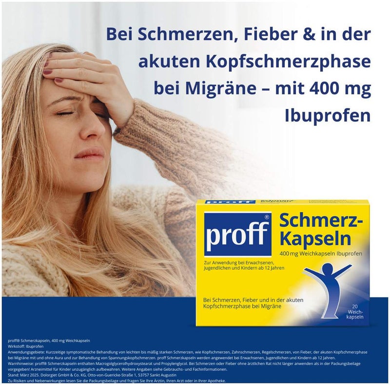 Proff Schmerzkapseln 400 mg 20 Stück