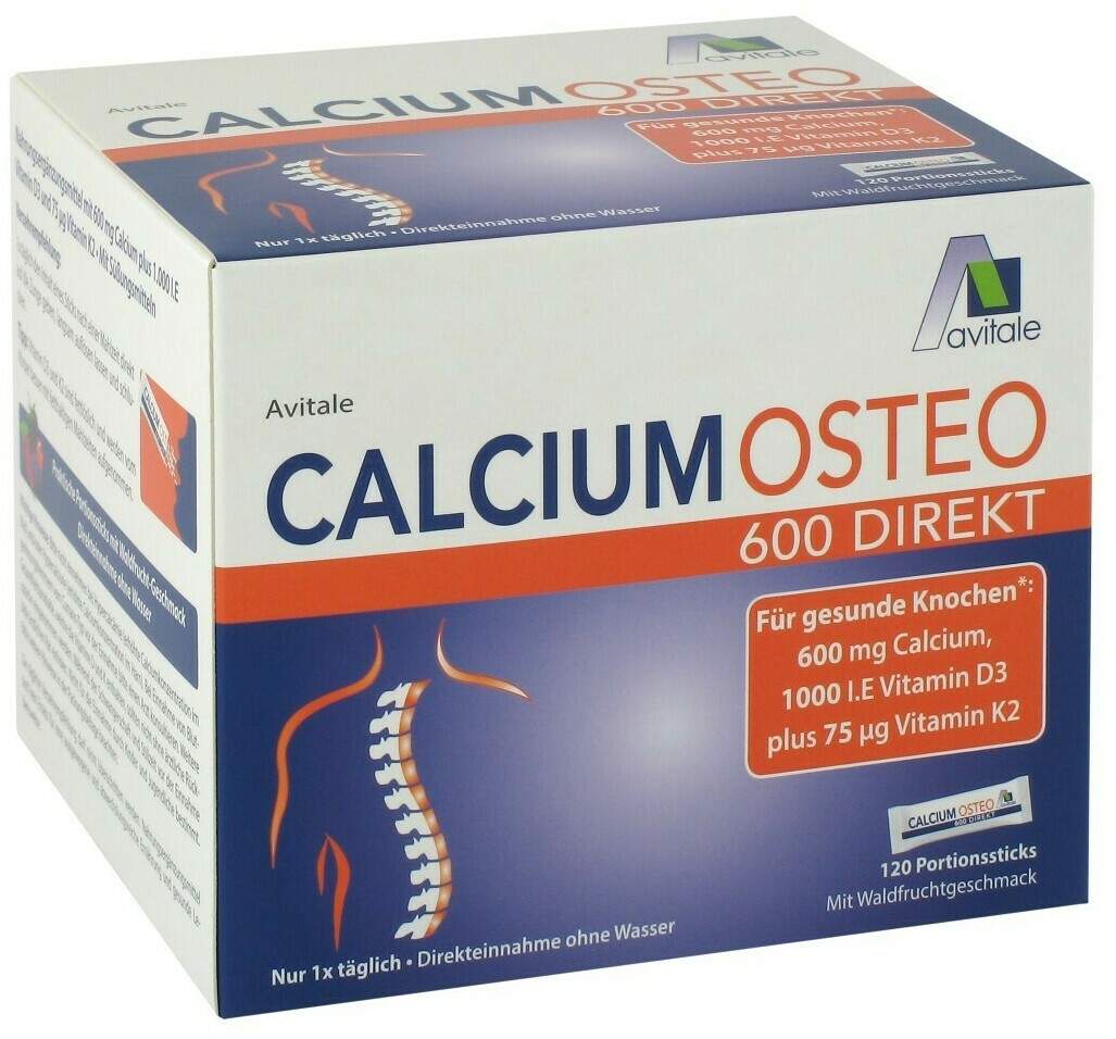 Calcium Osteo 600 Direkt Pulver 120 Sticks