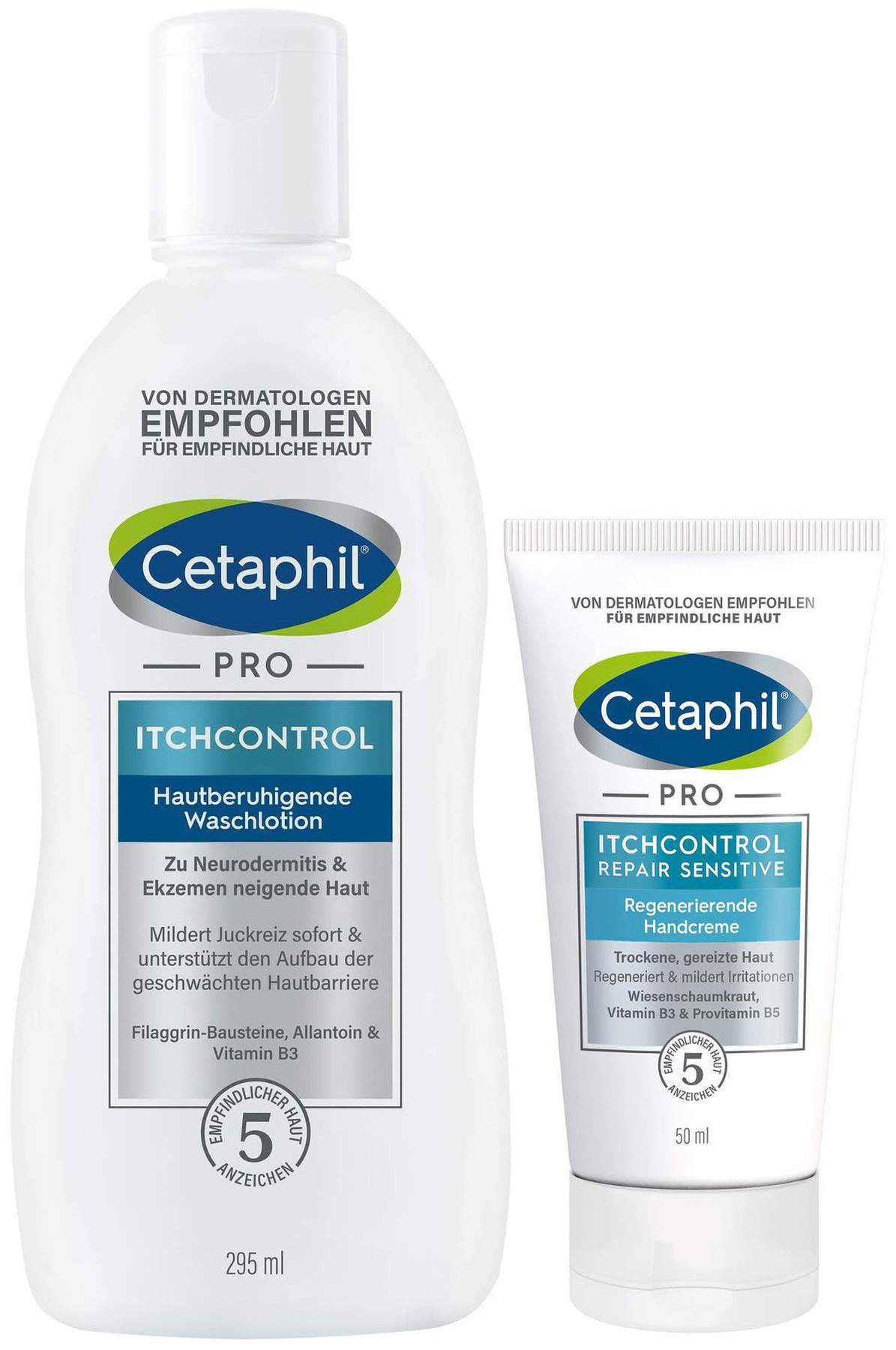 Cetaphil Pro Itch Control Waschlotion 295 ml + gratis Repair Sensitive regenerierende Handcreme 50 ml