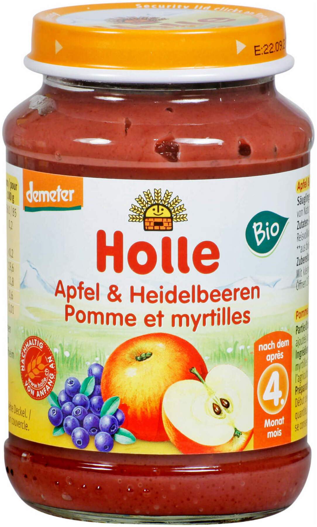 Holle Apfel und Heidelbeere