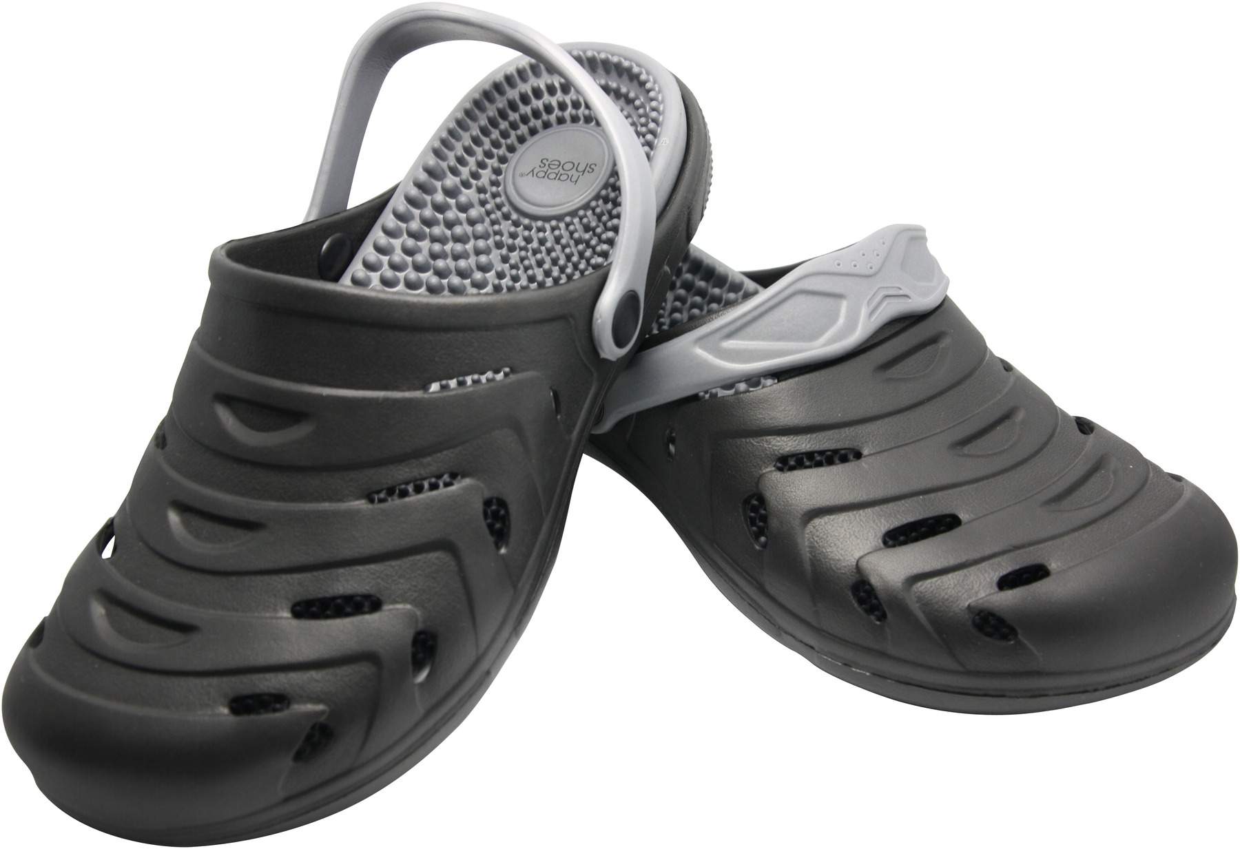 Happy Clogs Gr. 37 Schwarz Massage Wohlfühlschuhe