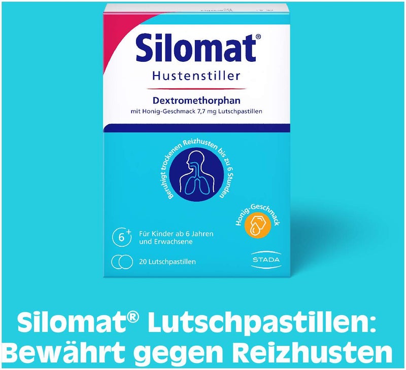 Silomat Hustenstiller DMP mit Honig Geschmack 7,7 mg 40 Lutschpastillen
