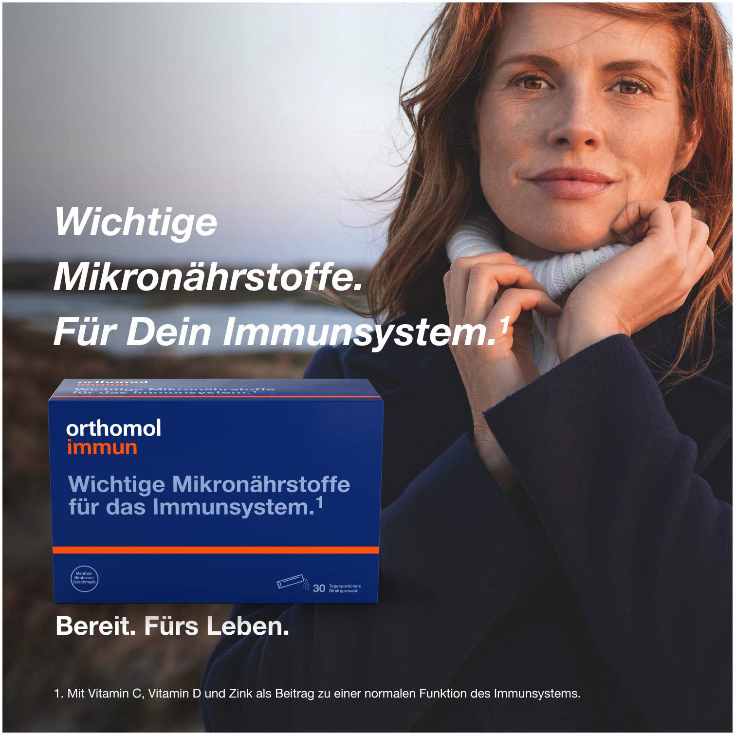 Orthomol Immun Direktgranulat Himbeer-Menthol 30 Beutel