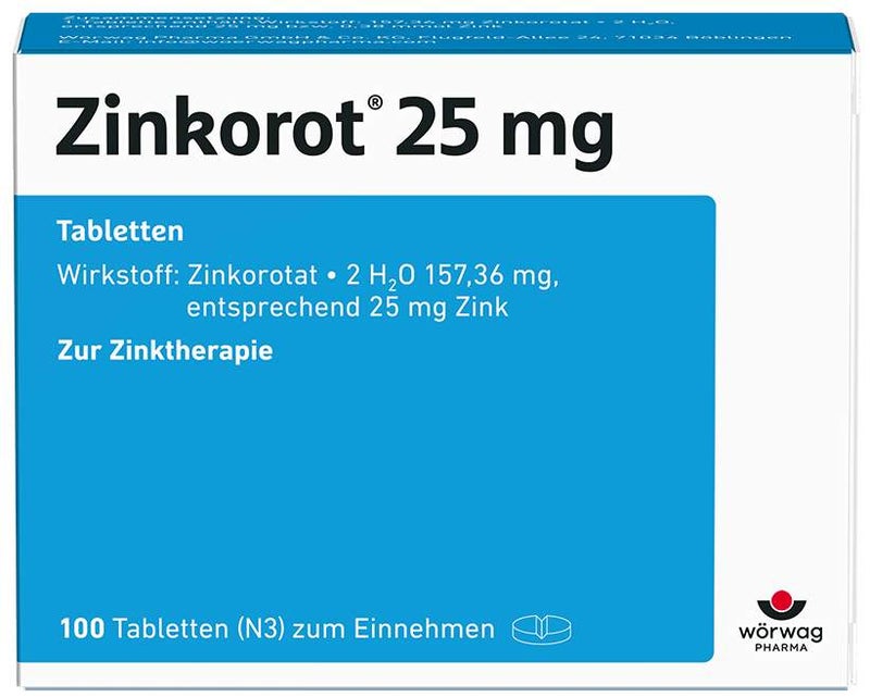 Zinkorot 25 mg 100 Tabletten