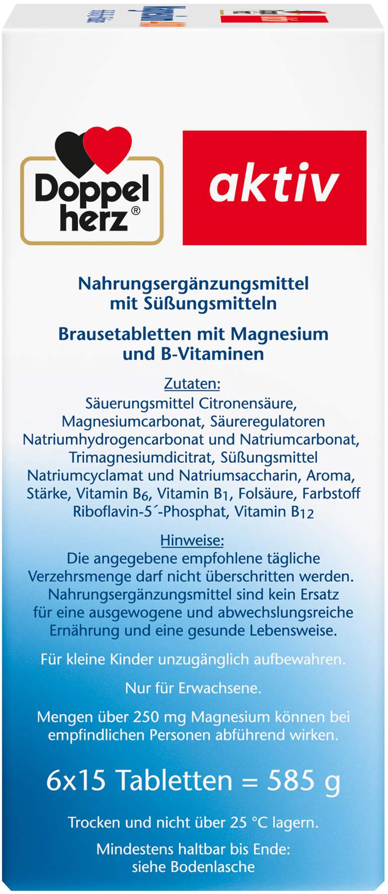 Doppelherz Aktiv Magnesium 400 + B1 + B6 + B12 + Folsäure 6 X...