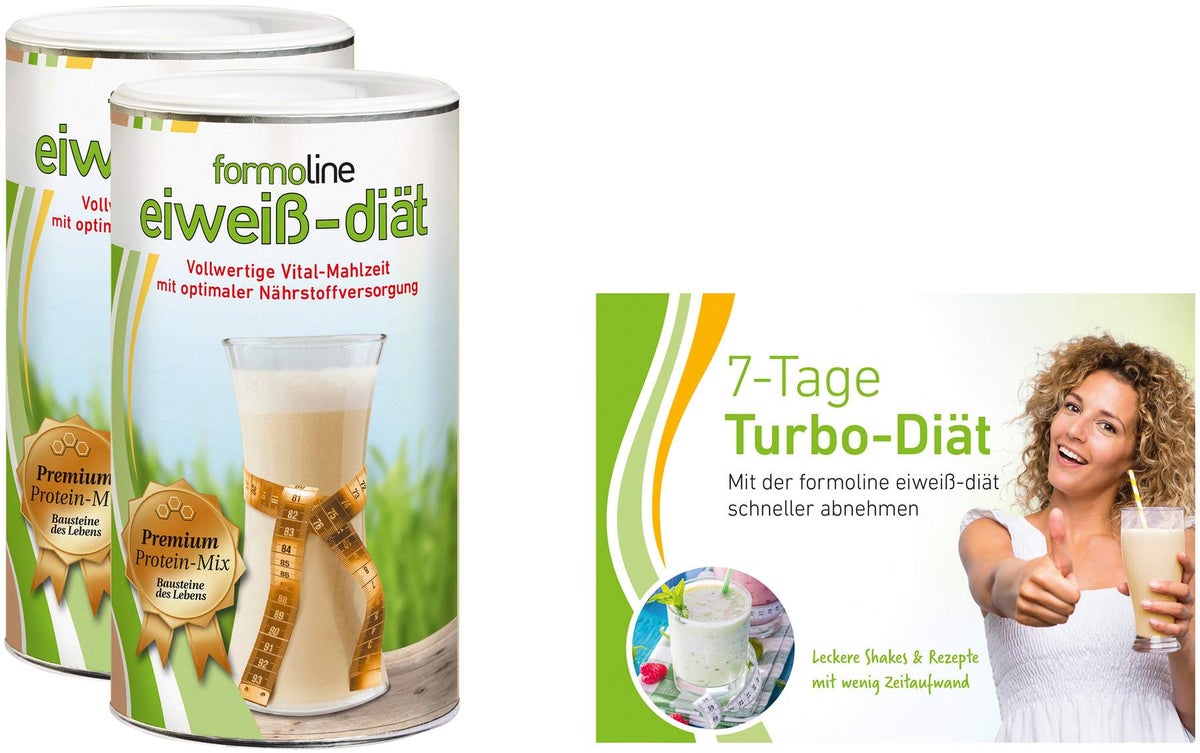 Formoline Eiweiß Diät 2 x 480 g Pulver + gratis Booklet 7-Tage Turbo-Diät 1 Stück