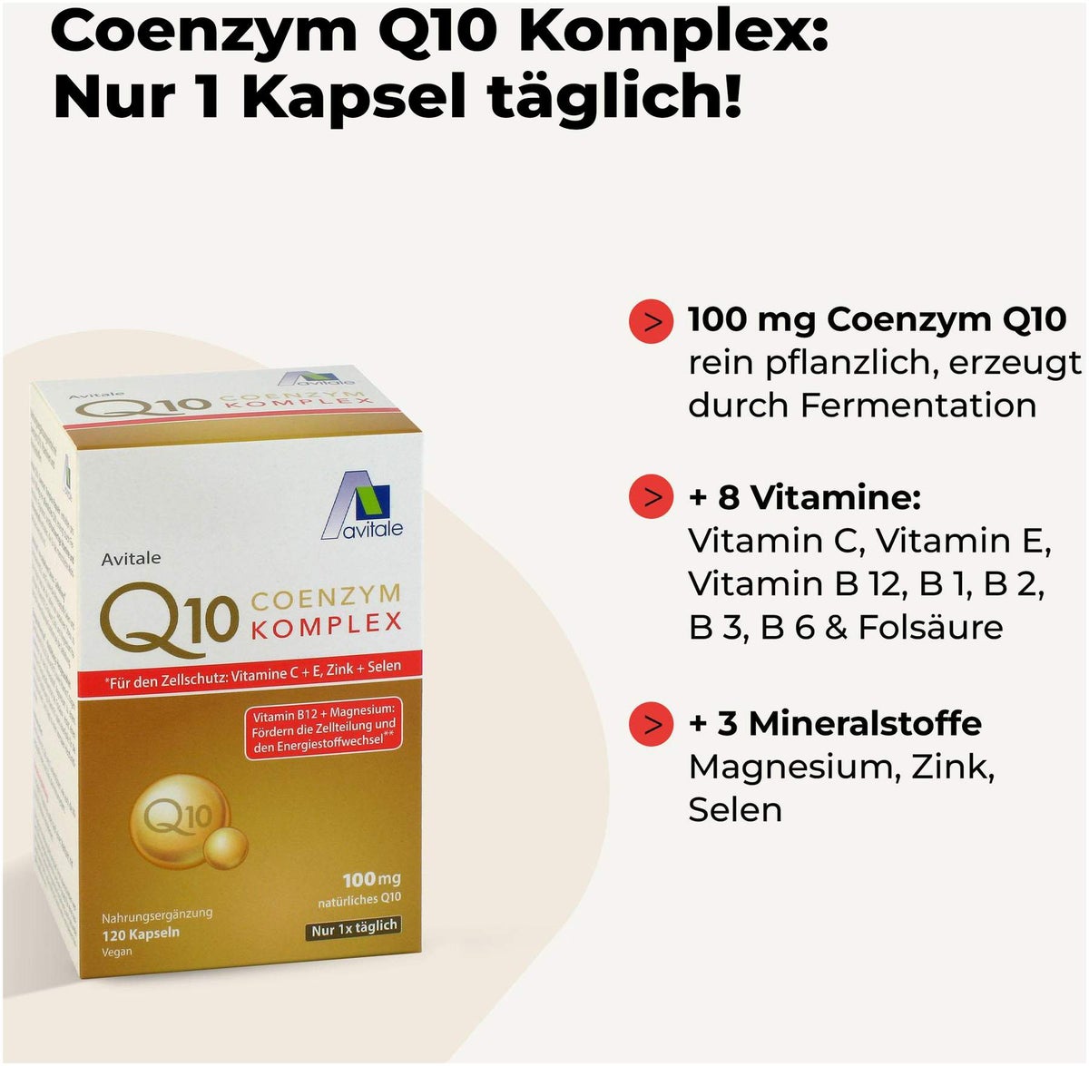 Avitale Q10 Coenzym Komplex 120 Kapseln