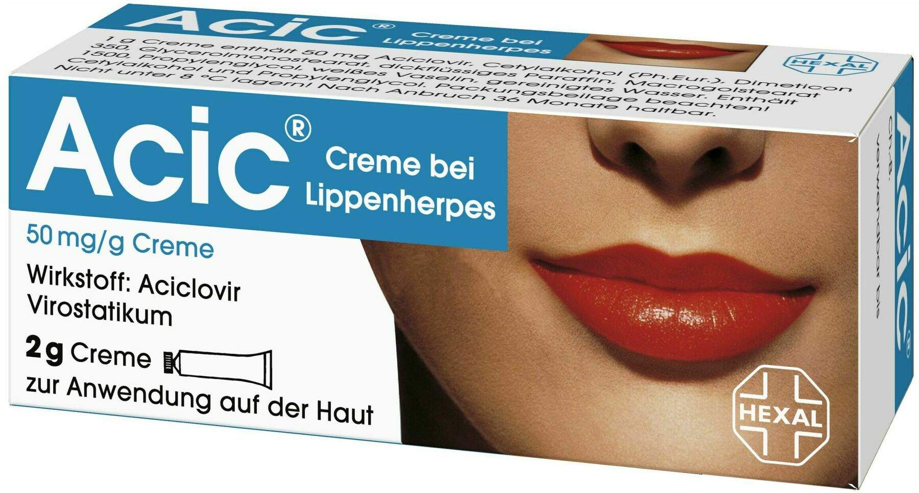 Acic Creme bei Lippenherpes 2 g
