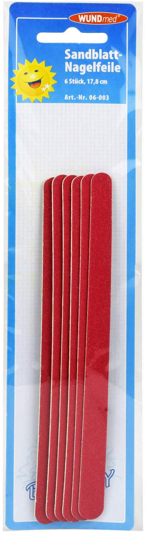 Sandblatt Nagelfeile 17,8 cm 6 Stück