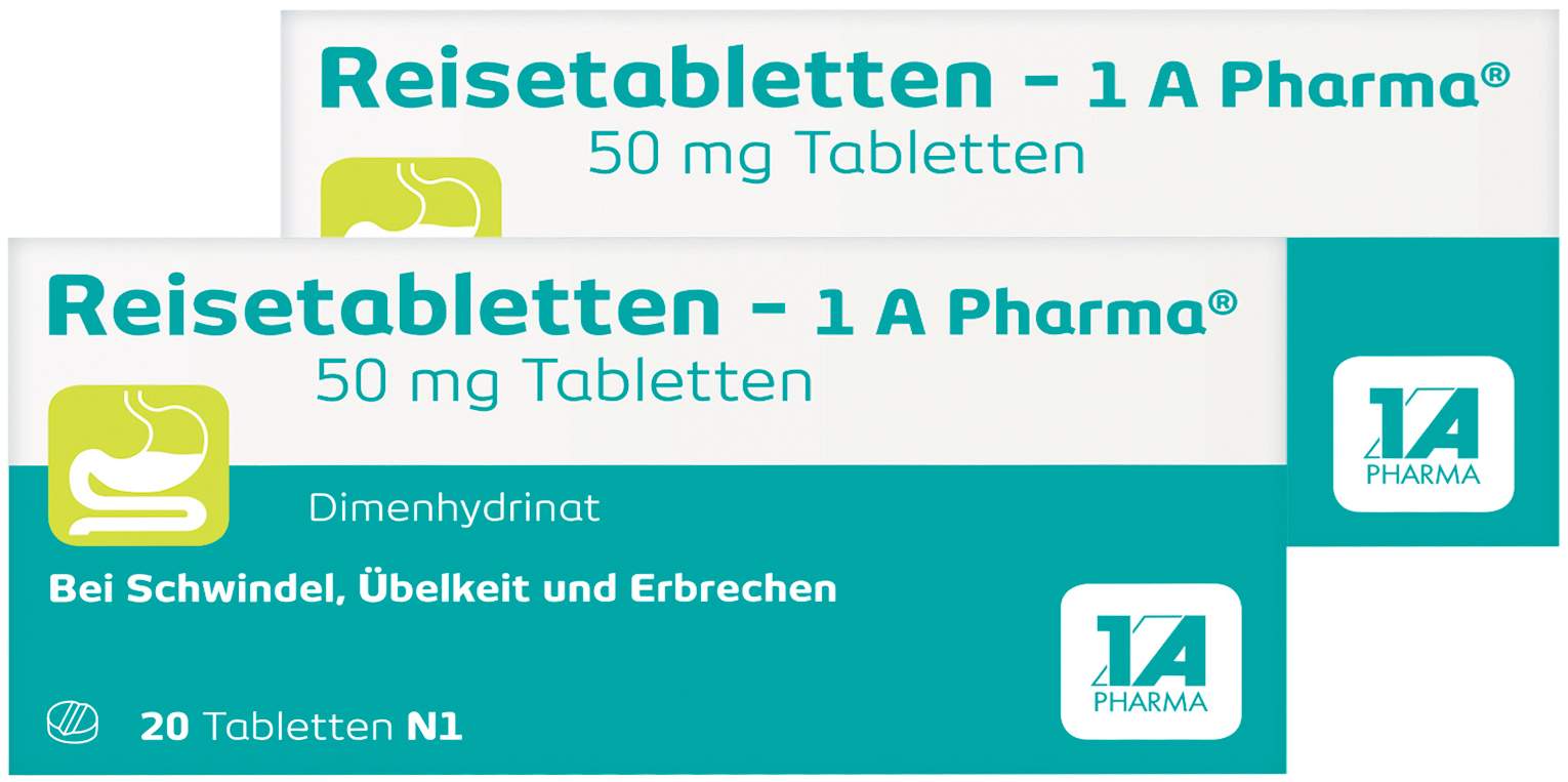 Reisetabletten 1A Pharma 2 x 20 Tabletten