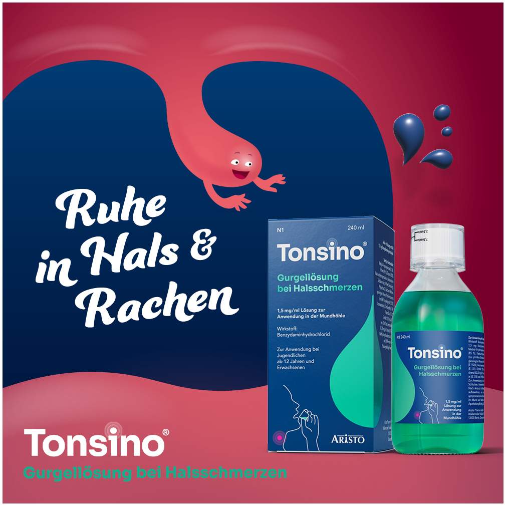 Tonsino Gurgellösung bei Halsschmerzen 240 ml