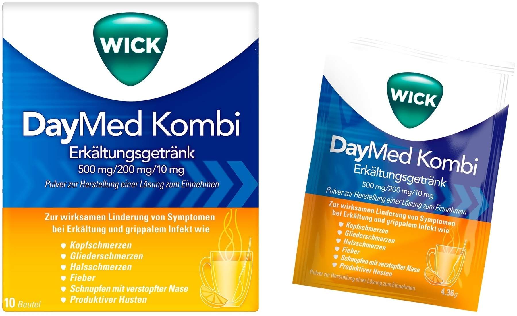 WICK DayMed Kombi Erkältungsgetränk 10 Beutel Pulver
