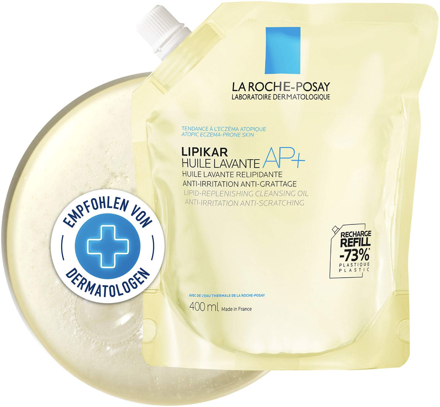 La Roche Posay Lipikar Dusch- und Badeöl AP+ Nachfüllpack 400 ml