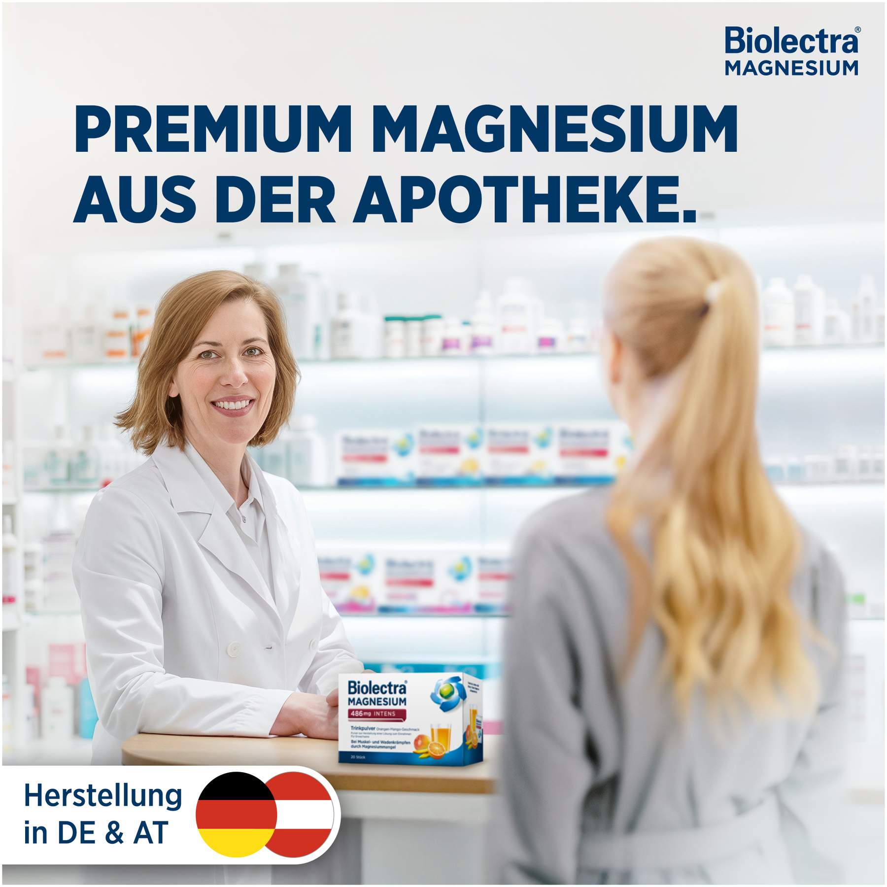 Biolectra Magnesium 486 mg intens Trinkpulver Orange-Mango 20 Stück