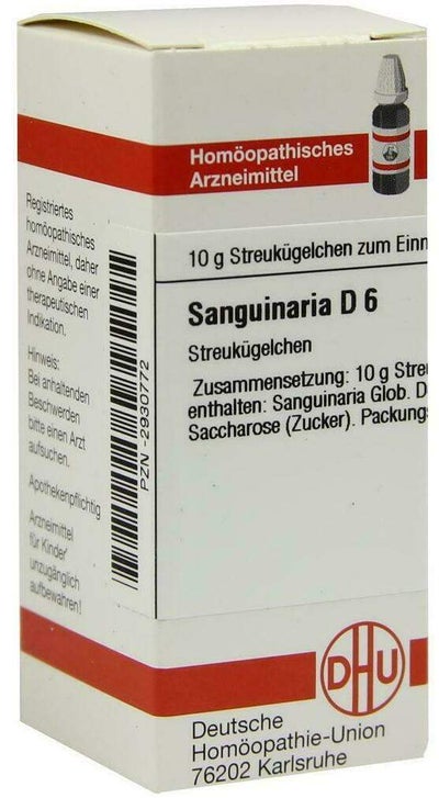 Dhu Sanguinaria D6 10 G Globuli