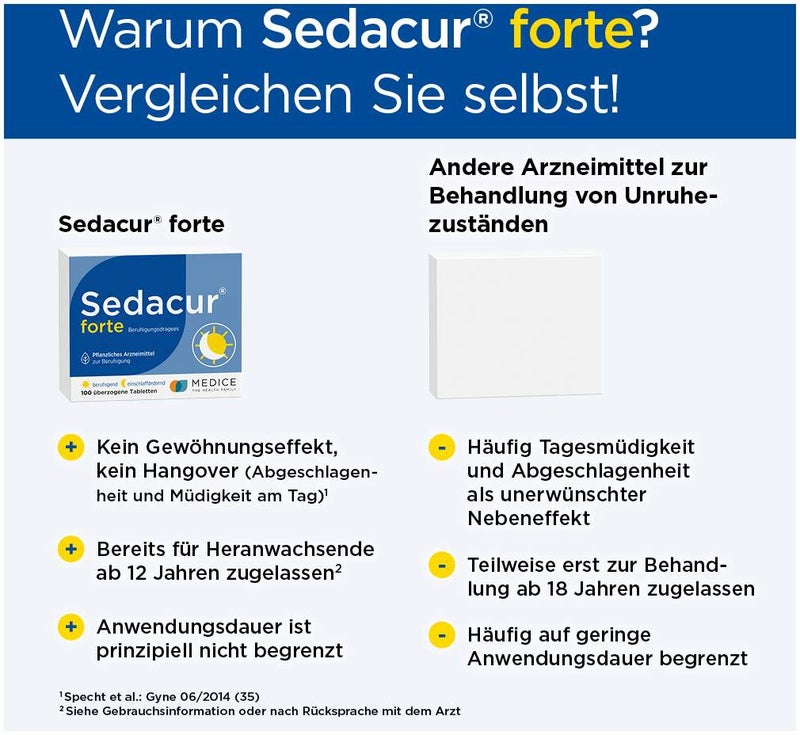 Sedacur forte Beruhigungsdragees 100 Stück